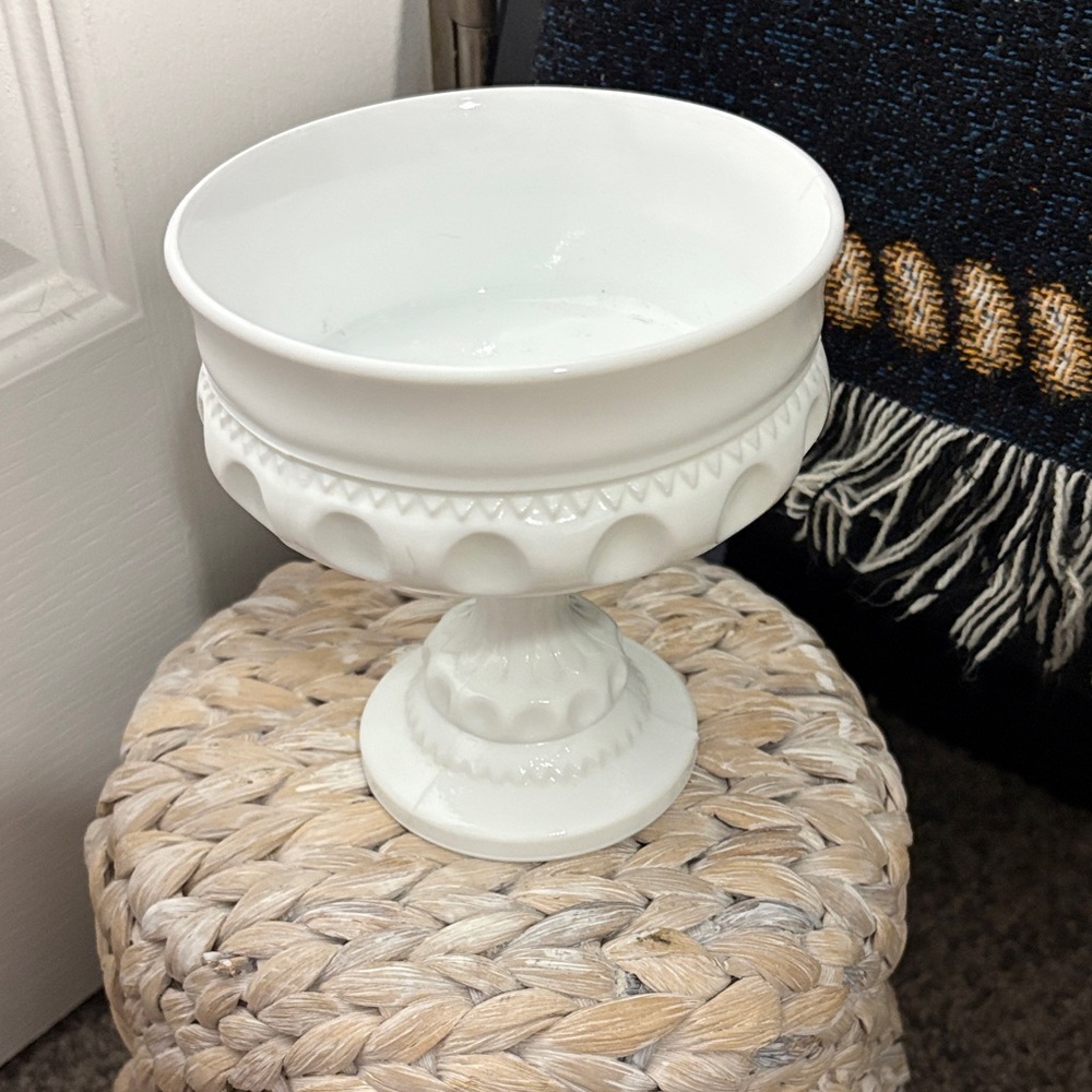 Elegant White Pedestal Bowl